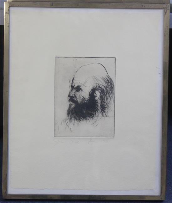 Jim Dine (1935-) Self Portraits, 17.5 x 14.5in.